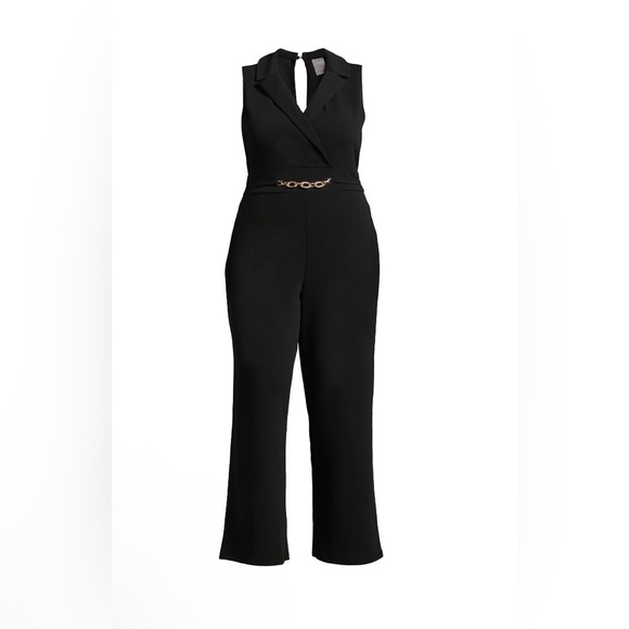 NO BOUNDARIES Womens Jumpsuit Size 3X 23-25 Juniors Sleeveless Black NWOT - Picture 5 of 8